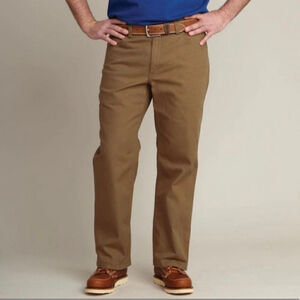 Duluth Trading Workwear Heavyweight Canvas Fire Hose Pants Desert Khaki sz 38